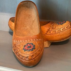 Antique Chopine Dutch Clogs folk art